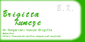 brigitta kuncze business card